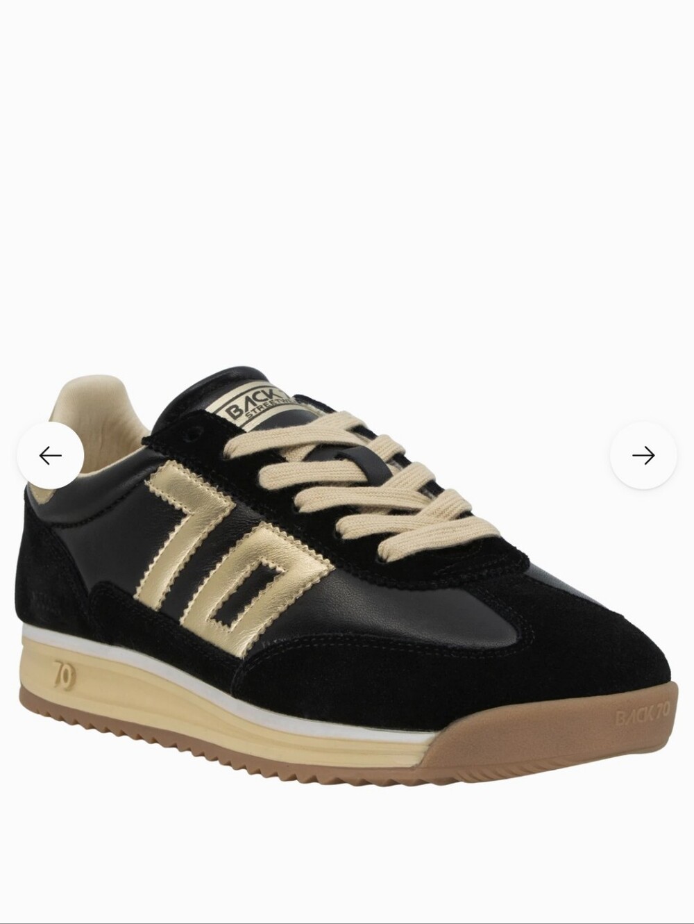 Back 70 Jogger N In Black Gold Sneakers